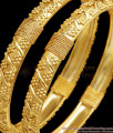 BR2454-2.10 Size Latest Two Gram Gold Bangle Threaded Design For Brides