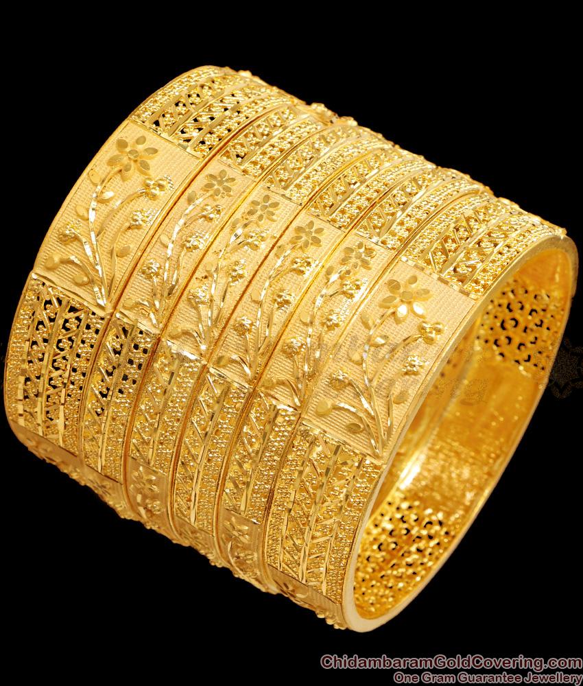 BR2457-2.8 High Quality Set Of 6 Forming Gold Bangle Bridal Collection