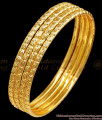 BR2470-2.8 Size Set Of 4 Traditional Plain Gold Bangles For Women