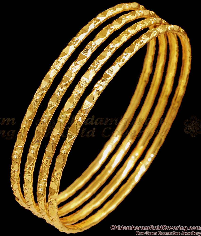 BR2473-2.4 Size Buy 24Kt Gold Bangle Set Of 4 Artificial Bangle Design