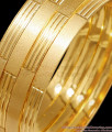 BR2486-2.8 Size Set Of 4 Artificial Gold Plated Plain Bangle Matt Finish