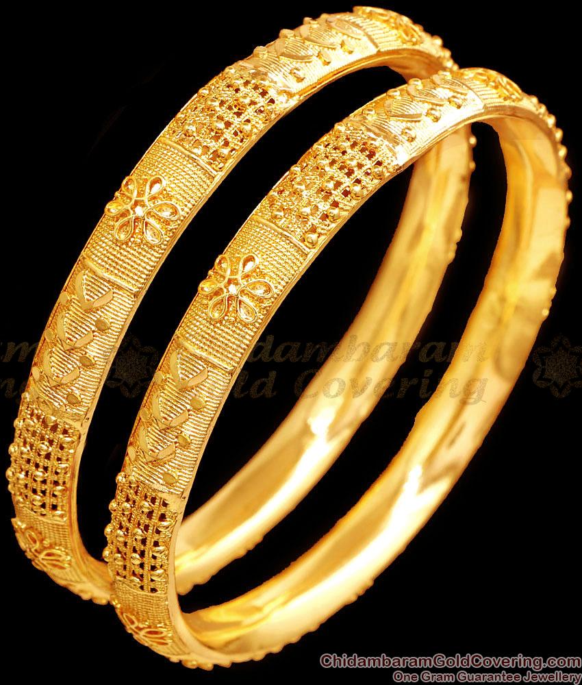 BR2491-2.8 Size New Model Bridal Design Gold Fancy Bangle Shop Online