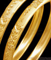 BR2497-2.8 Size Set Of Two Unique Bridal Wear Yellow Gold Bangle For Women