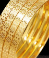 BR2504-2.4 Size 22Kt Gold Imitation 4 Set Bangle Small Floral Design