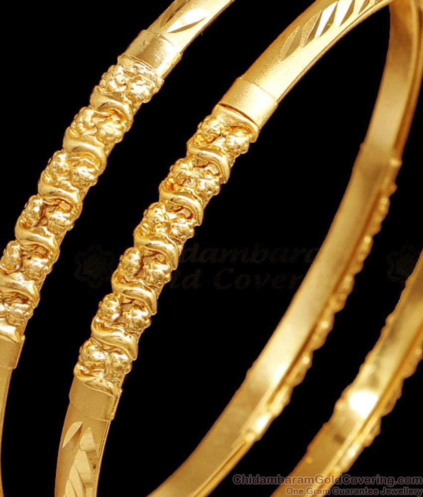 BR2507-2.4 Size Real Gold Design Wedding Bangle Collections