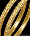 BR2537-2.4 Size 18K Gold Plated Plain Bangle Designs Daily Wear Collections