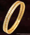 BR1117-2.8 Beautiful Full White Gati Stones Impon Panchalog Bangles Shop Online