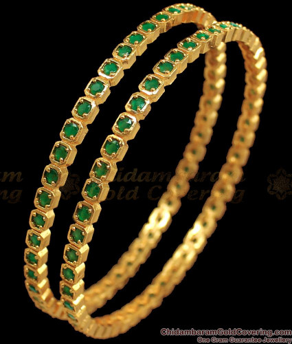 Emerald bangles deals online