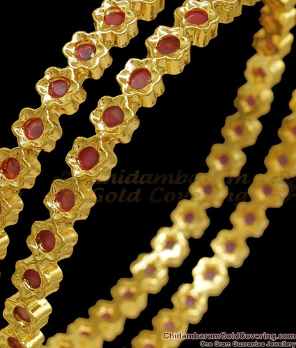 One gram gold ruby on sale bangles