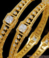 BR2339-2.8 Artificial Diamond Bangle Gold Plated Jewellery