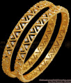 BR2343-2.8 Sleeky Gold Imitation Bangles Zig Zag Design
