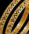 BR2343-2.6 Sleeky Gold Imitation Bangles Zig Zag Design
