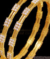 BR2384-2.8 Size Latest White Stone Bangles Gold Bangle Design For Women