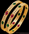 BR2430-2.6 Size Set Of 2 Premium Quality Kemp Stone Gold Bangles Shop Online