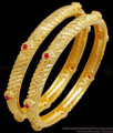 BR2435-2.8 Size New Model Gold Look Ruby Stone Bangle Function Wear