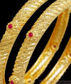 BR2435-2.8 Size New Model Gold Look Ruby Stone Bangle Function Wear