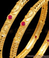 BR2446-2.6 Size Traditional Gold Bangle Designs For Women With Stone