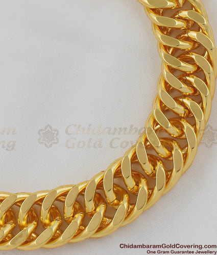 4 Line Big Bracelet Attentiongetting Design Gold Plated For Men