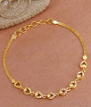 Solid Gold Finish Light Weight Bracelet With Stone Online BRAC1005