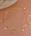 Office Wear Hanging Stone Charms Gold Plated Bracelet Design BRAC1007