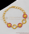 Ruby Stone Gold Bracelet Regular Wear Ornament For Ladies Online BRAC149