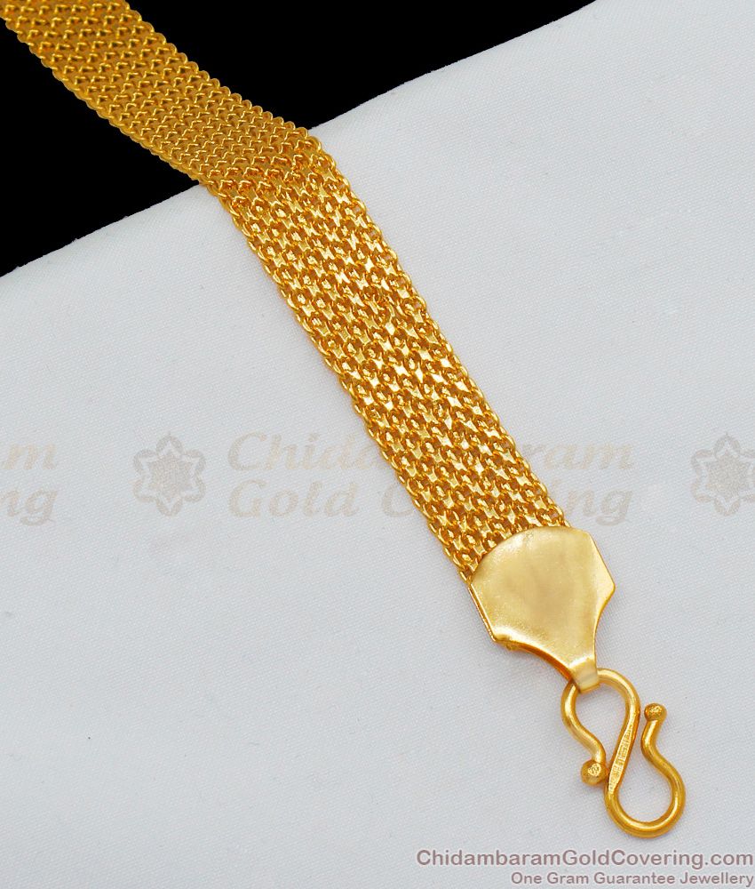 Fashion Golden Embossed Flat Chain Bracelet Hand Jewelry - Temu