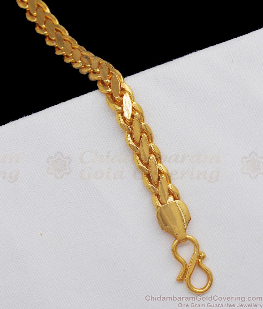 Braided Design Gold Plated Bracelet For Men - Voylla - 3087709