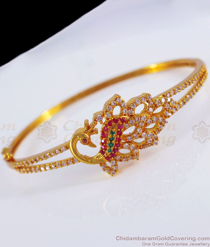 22K Gold Peacock Bracelet (9.60G) - Queen of Hearts Jewelry