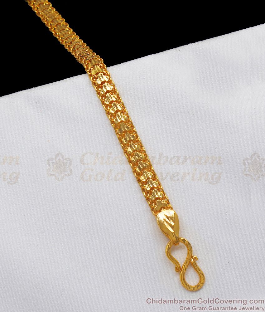 Buy One Gram Gold Guarantee Daily Use Chain Type Gents Bracelet Design  Online