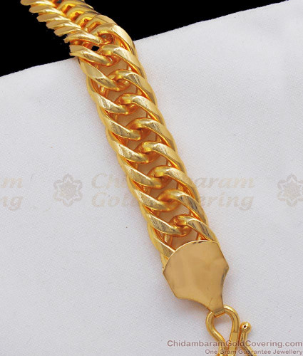 Showroom of 18 kt yellow gold heavy link mens bracelet 56 grams  758859 inch  Jewelxy  224895