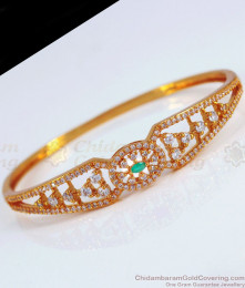 Temple Gold Peacock Design Ruby Bangle  Jaipur Jewels