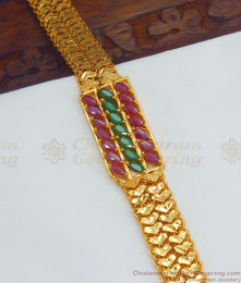 Unique Multi Stone Design Gold Bracelet For Party Wear BRAC396