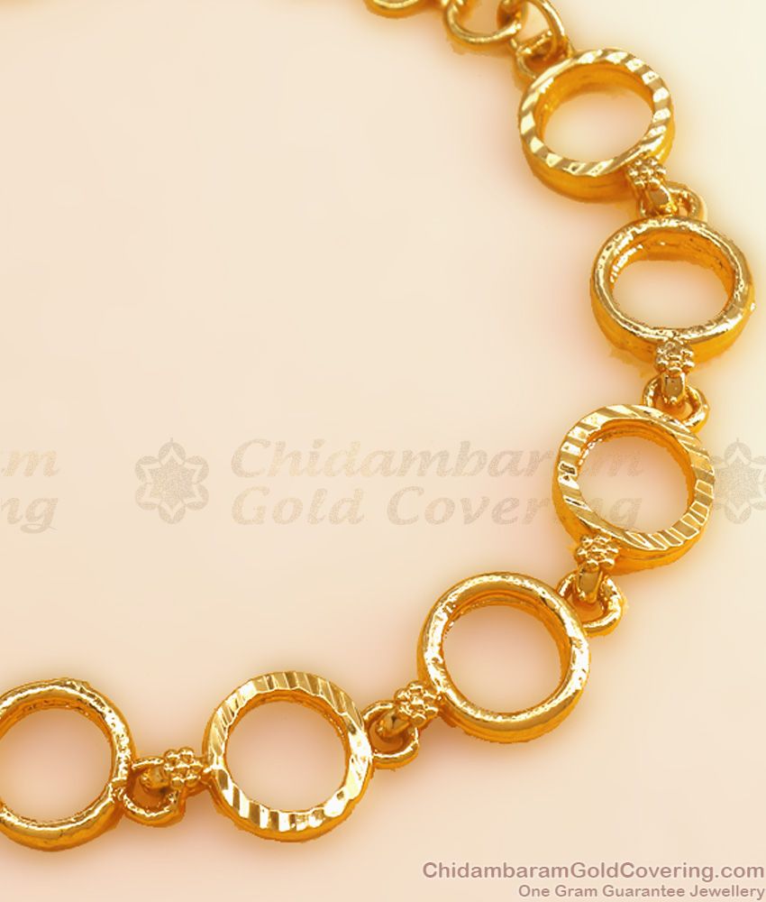 Light Weight One Gram Gold Plated Bracelet Circle Design BRAC678