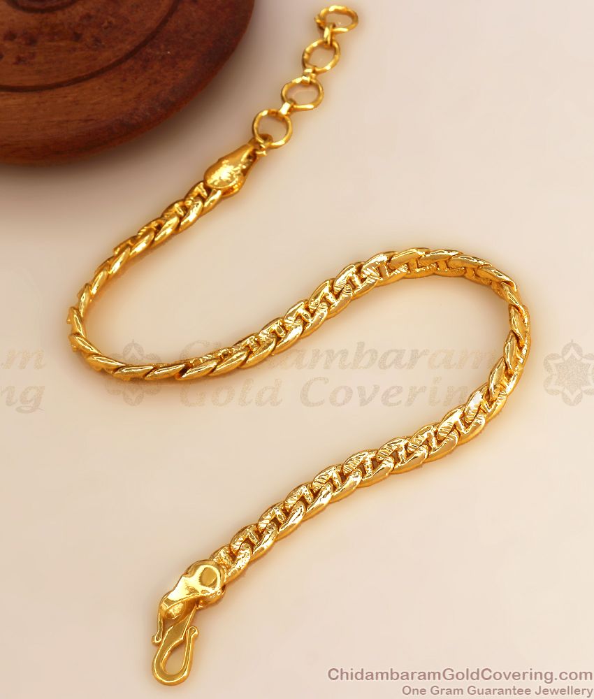 Buy Traditional Gold Design Link Chain Gold Covering Men Wedding Bracelet  Design