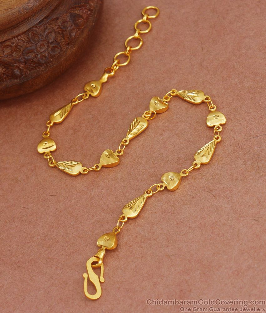 Teen Collections Two Gram Gold Bracelet Heart Design Shop Online BRAC691