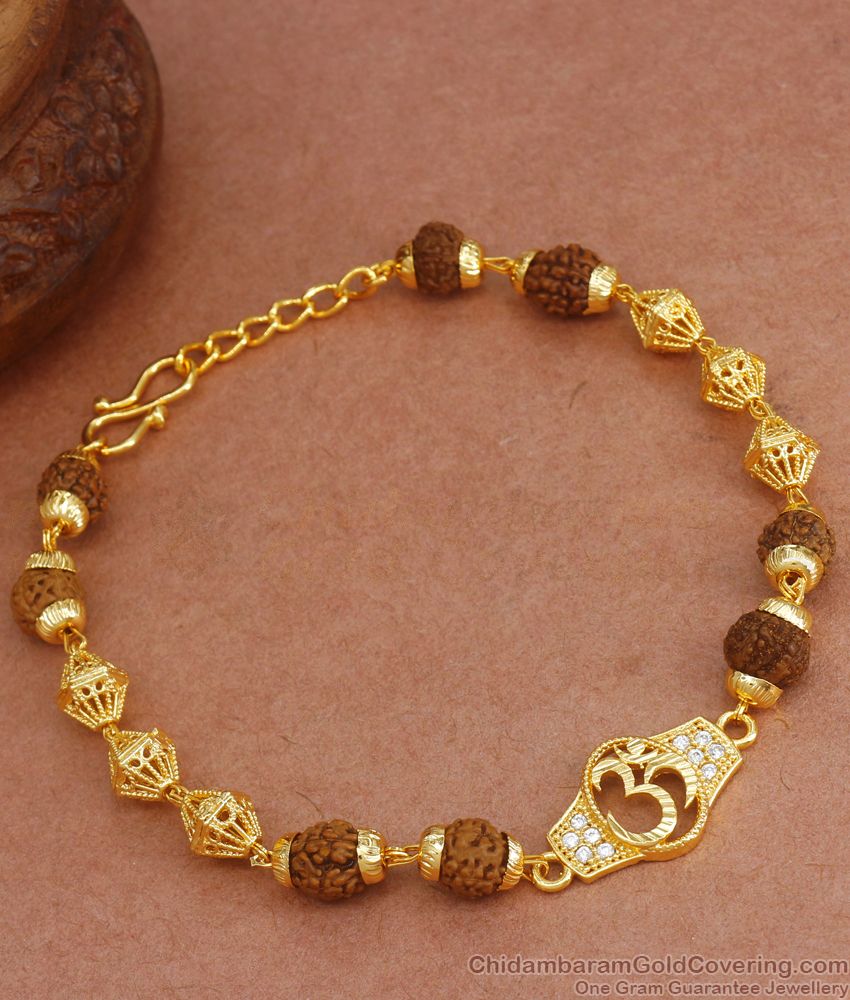 Gold Rudraksha Bead Bracelet 22 Karat (order only) – aabhushan Jewelers