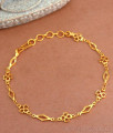 22K Gold Plated Bracelet With Floral Charms BRAC856