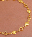 Heart Design Gold Plated Bracelet Forming Collections BRAC858