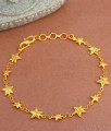Elegant Two Gram Gold Bracelet Star Charms Design BRAC860