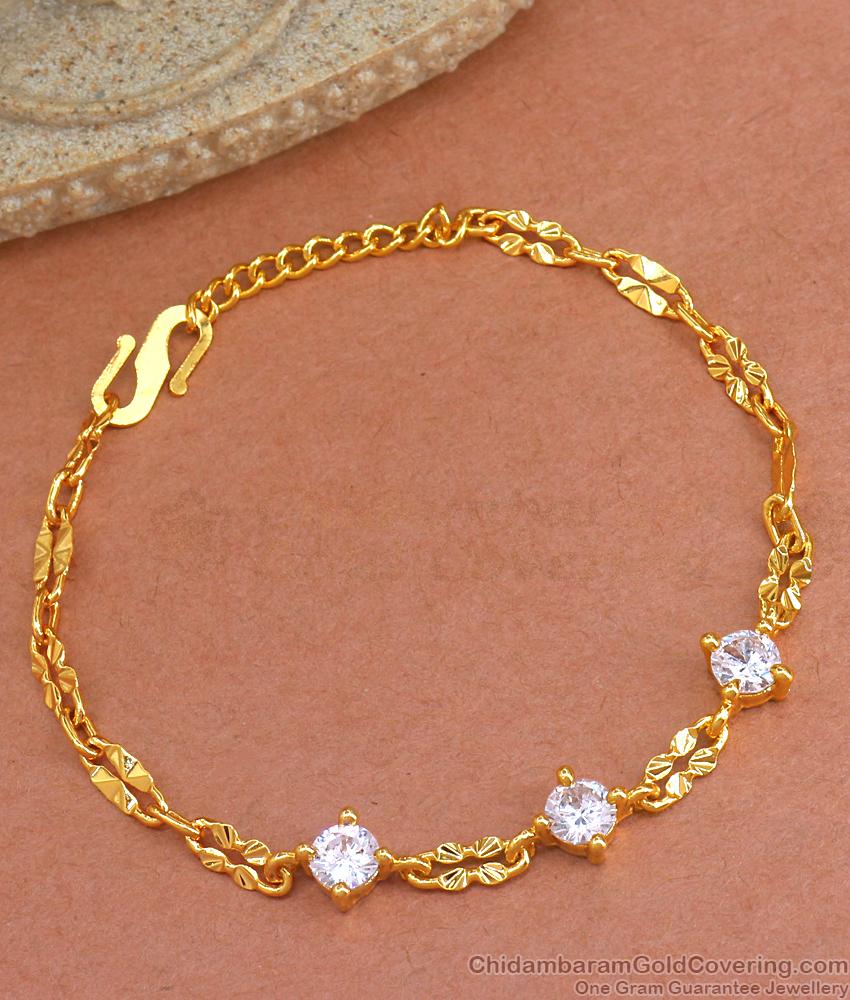 White Stone Bracelet Gold Imitation Jewelry BRAC873