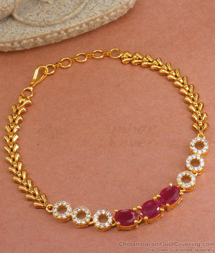 Party Wear Gold Plated Bracelet Design For Women BRAC877