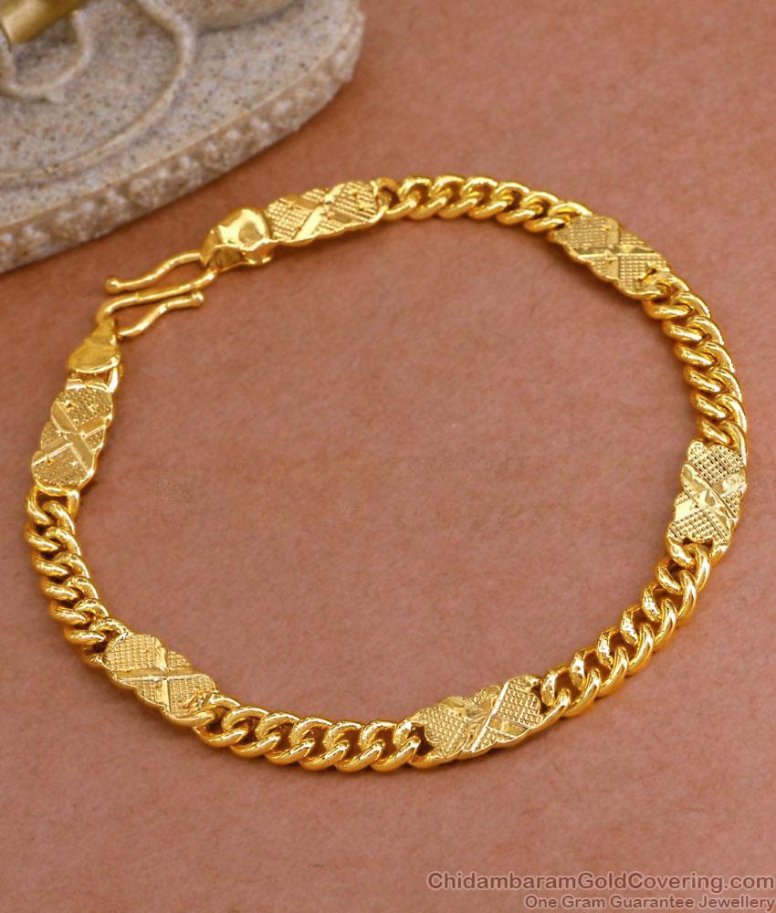 Buy Online Gold Plated Bracelet Hand Chain For Men BRAC890