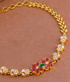 Stylish American Diamond Floral Bracelet Gold Imitation Jewlery BRAC893