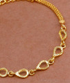 One Gram Gold Light Weight Bracelet Plain Leaf Charms Design BRAC899