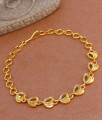 Trendy Heart Design Gold Bracelet Without Stone For Teens BRAC900