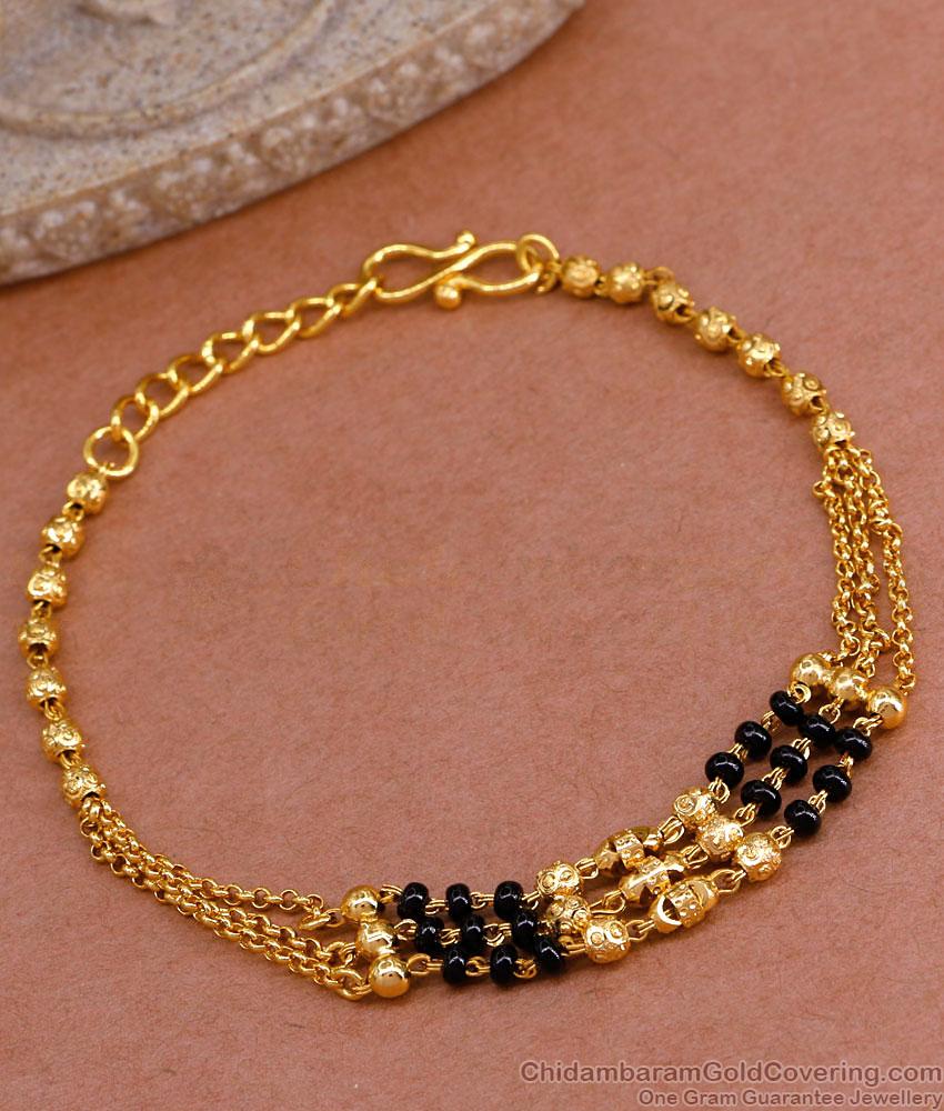 Blackbeads Chain Type Gold Plated Bracelet With Price BRAC906