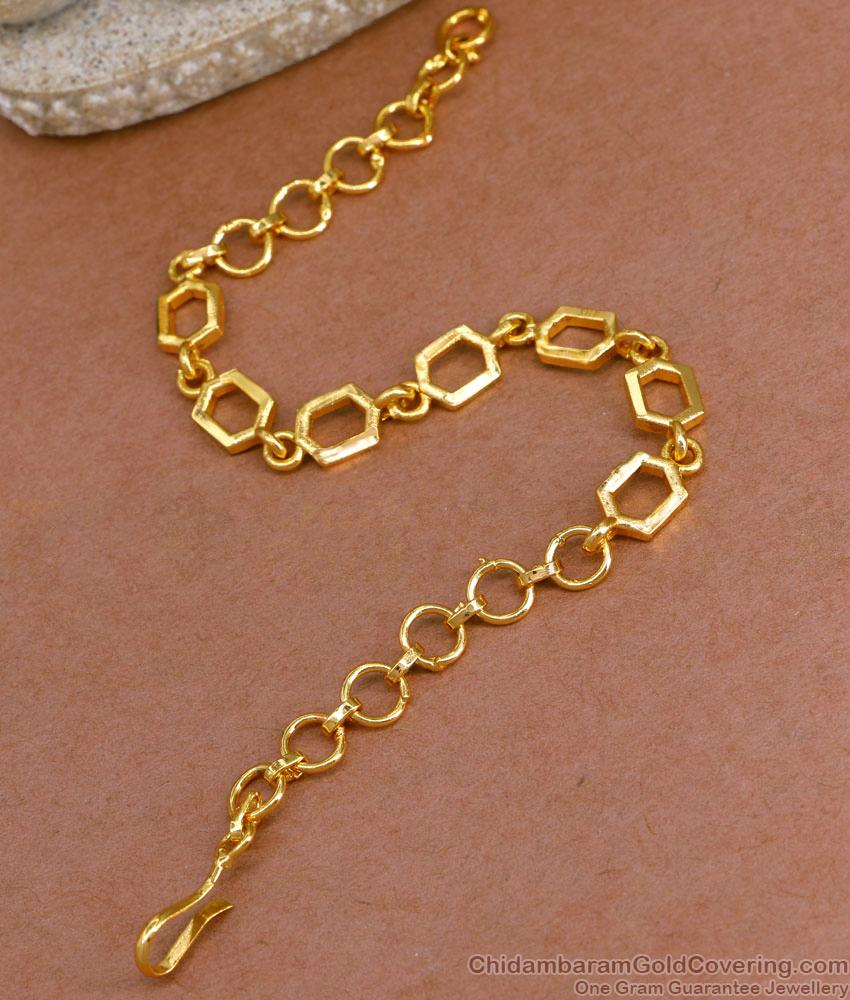 Light Weight 1 Gram Gold Bracelet Daily Wear Collections BRAC919