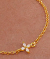 18K Simple Gold Design Chain Bracelet With Diamond Charms BRAC946