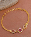 Buy Artificial Gold Design Bracelet With Ruby White Stone BRAC950