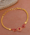 Full Ruby Stone 1 Gram Gold Bracelet For Occasional Wear BRAC951